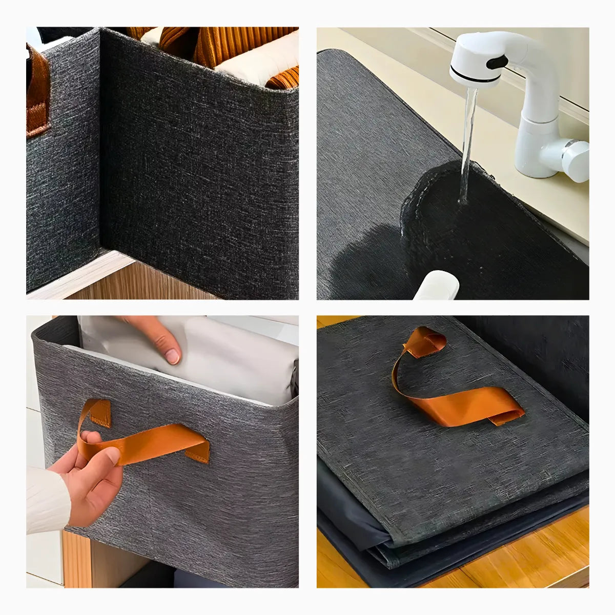 Organizador de roupa dobrável para guarda roupas