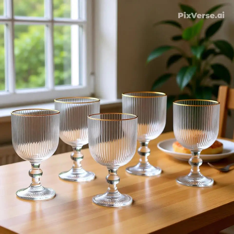 Jogo de Taças de Vidro Cameratta 365ml – 6 Peças de Elegância e Sofisticação