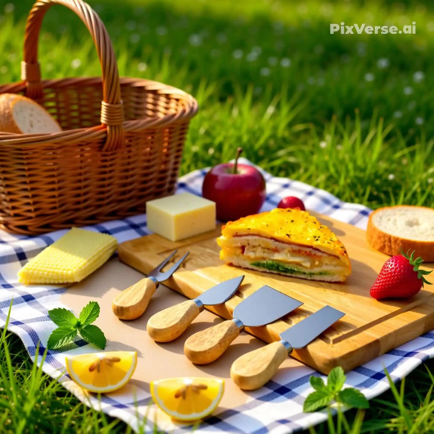 Jogo de 4 Peças Inoxidável de cortar queijos de Bambu