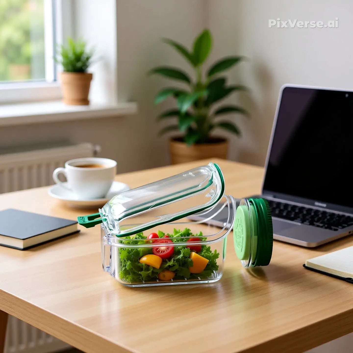 Saladeira Portátil Hérmetica Multifuncional – Compartimentos para Molho, Vedação Antivazamento, Livre de BPA