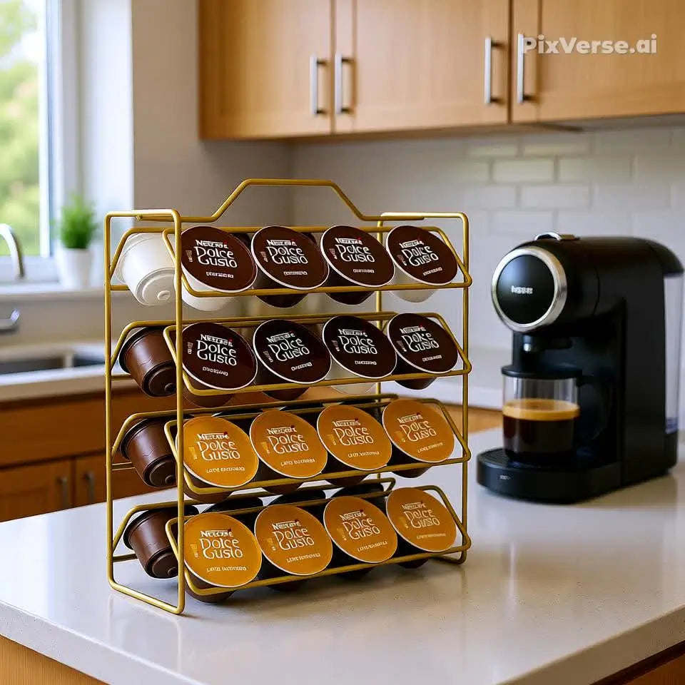 Suporte de Cápsulas de Café – Organização Elegante para Nespresso®, Dolce Gusto® e Três Corações