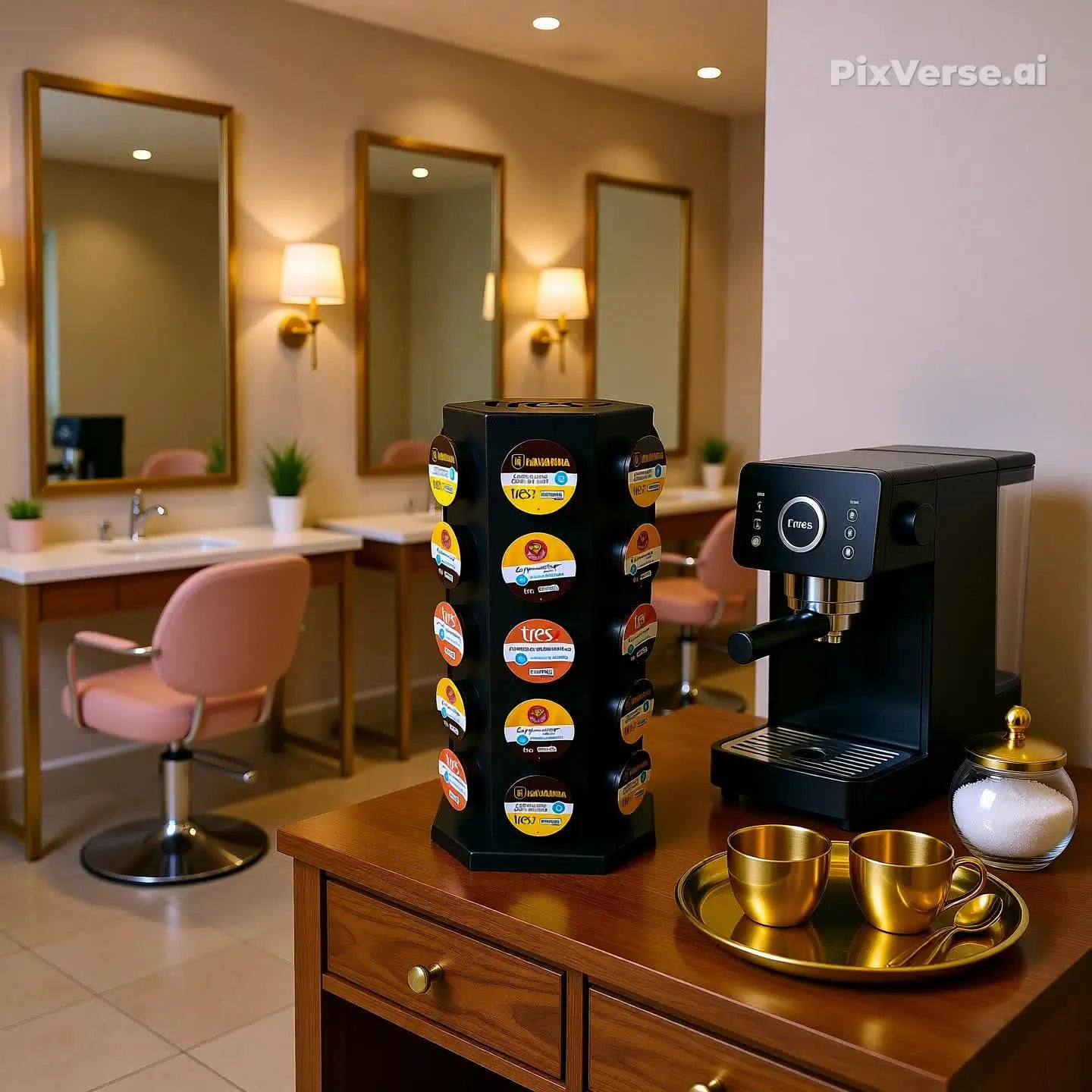 Torre Organizador Giratório p/30 Cápsulas Café Três 3 Corações