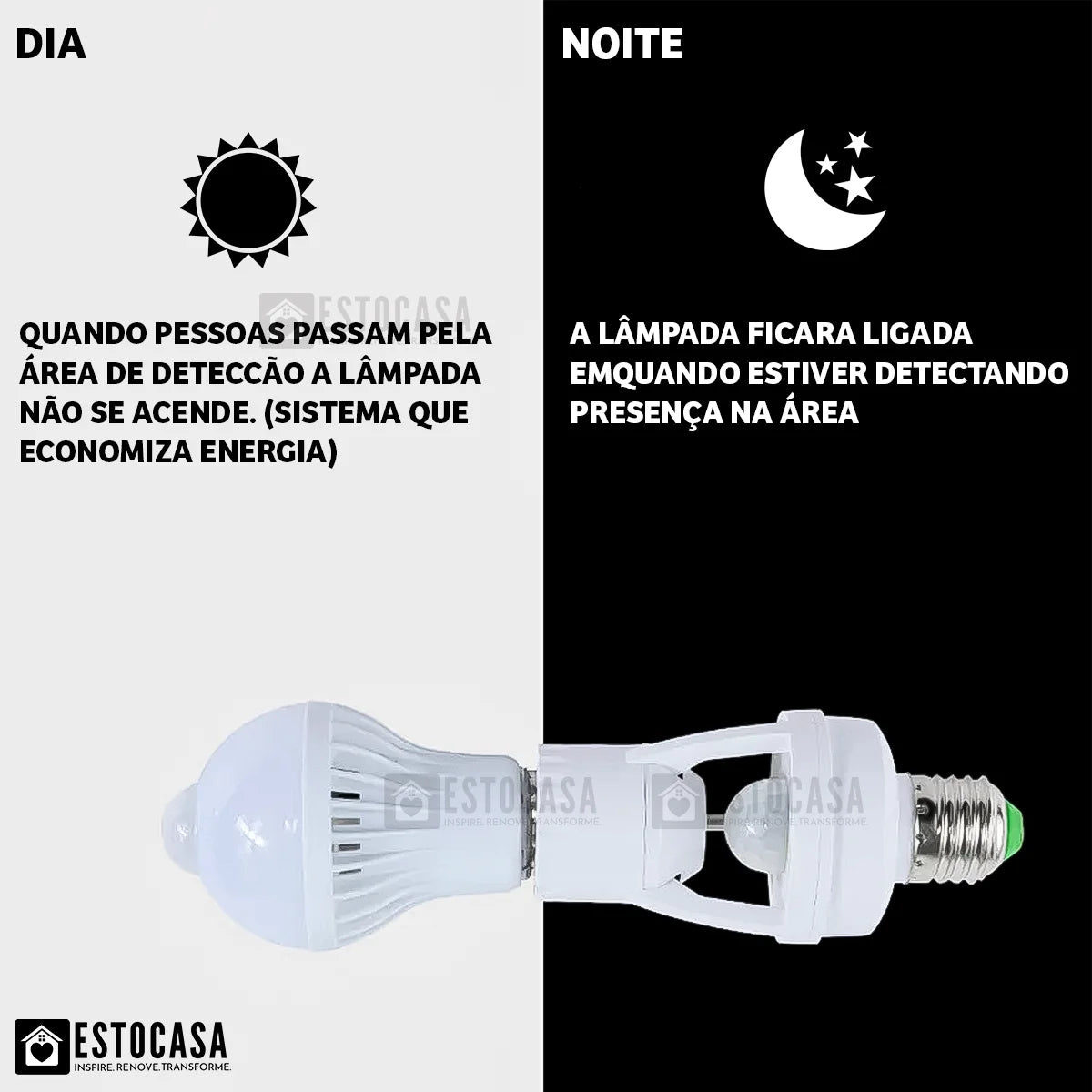 Sensor de Presença E27/Fotocelula