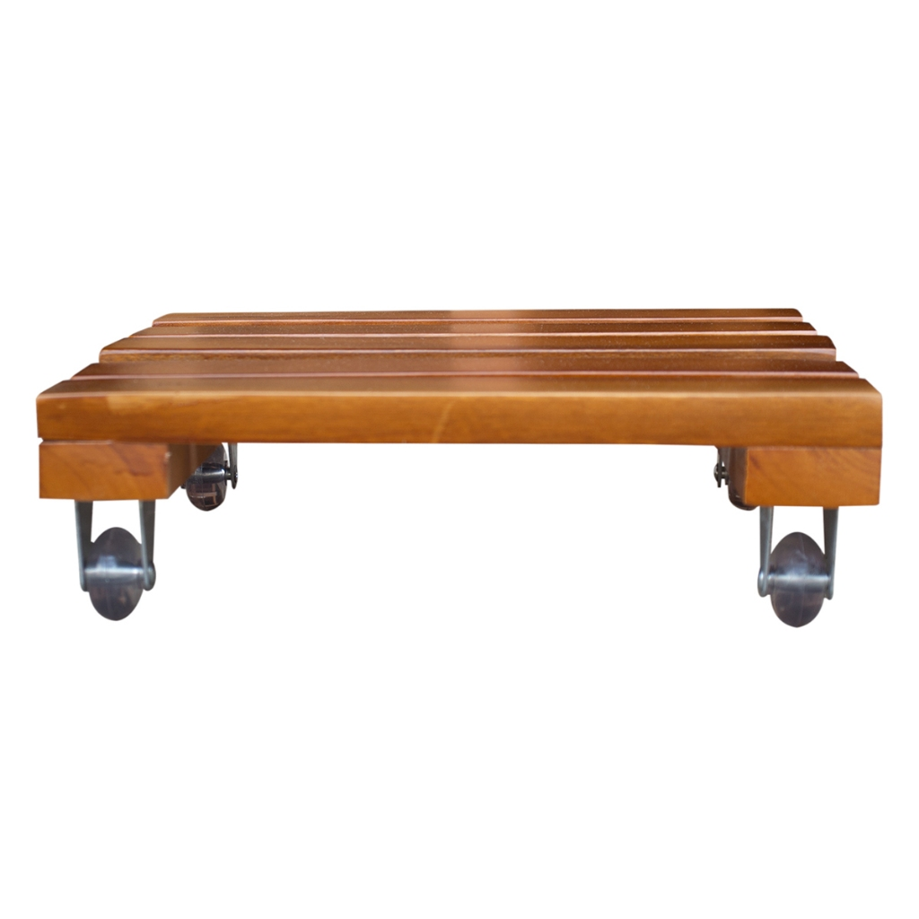 Suporte Para Vaso De Planta Peroba Com Rodinhas De Silicone 30x30