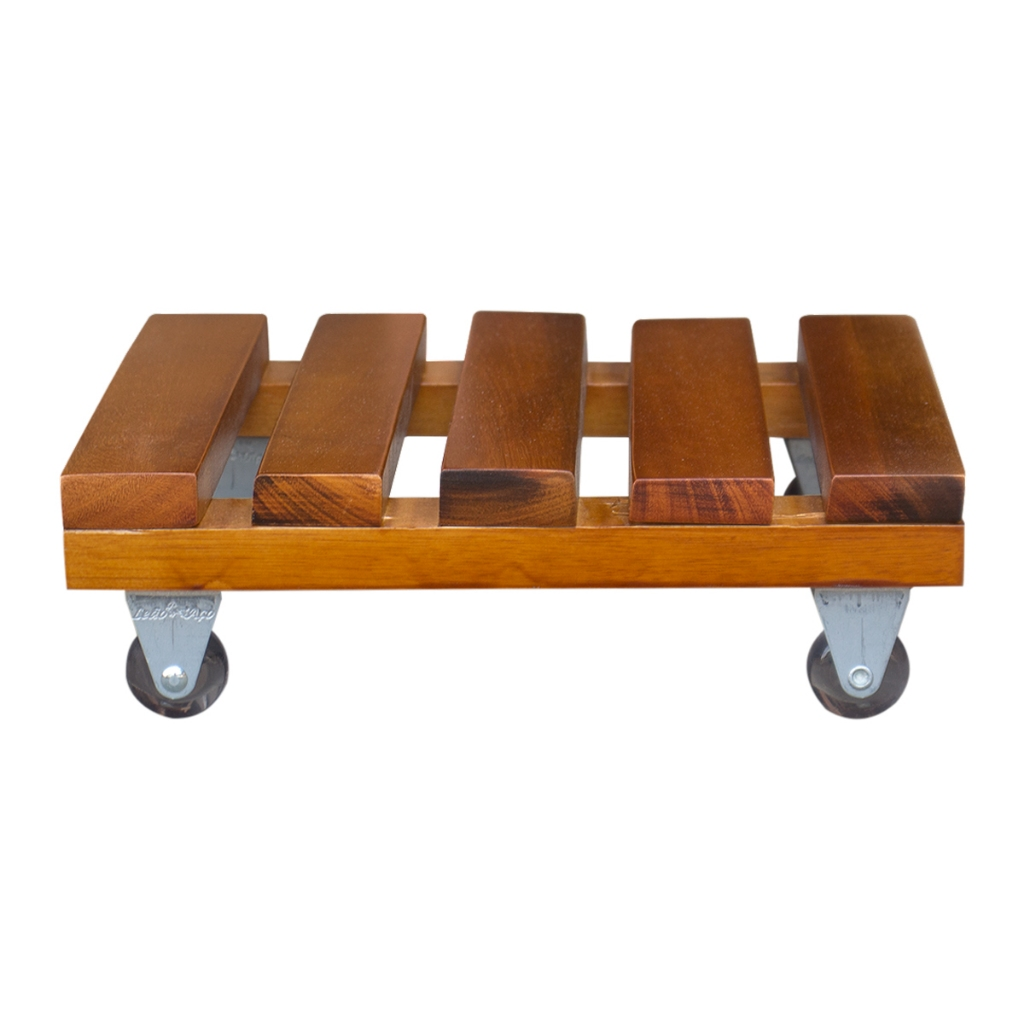Suporte Para Vaso De Planta Peroba Com Rodinhas De Silicone 30x30