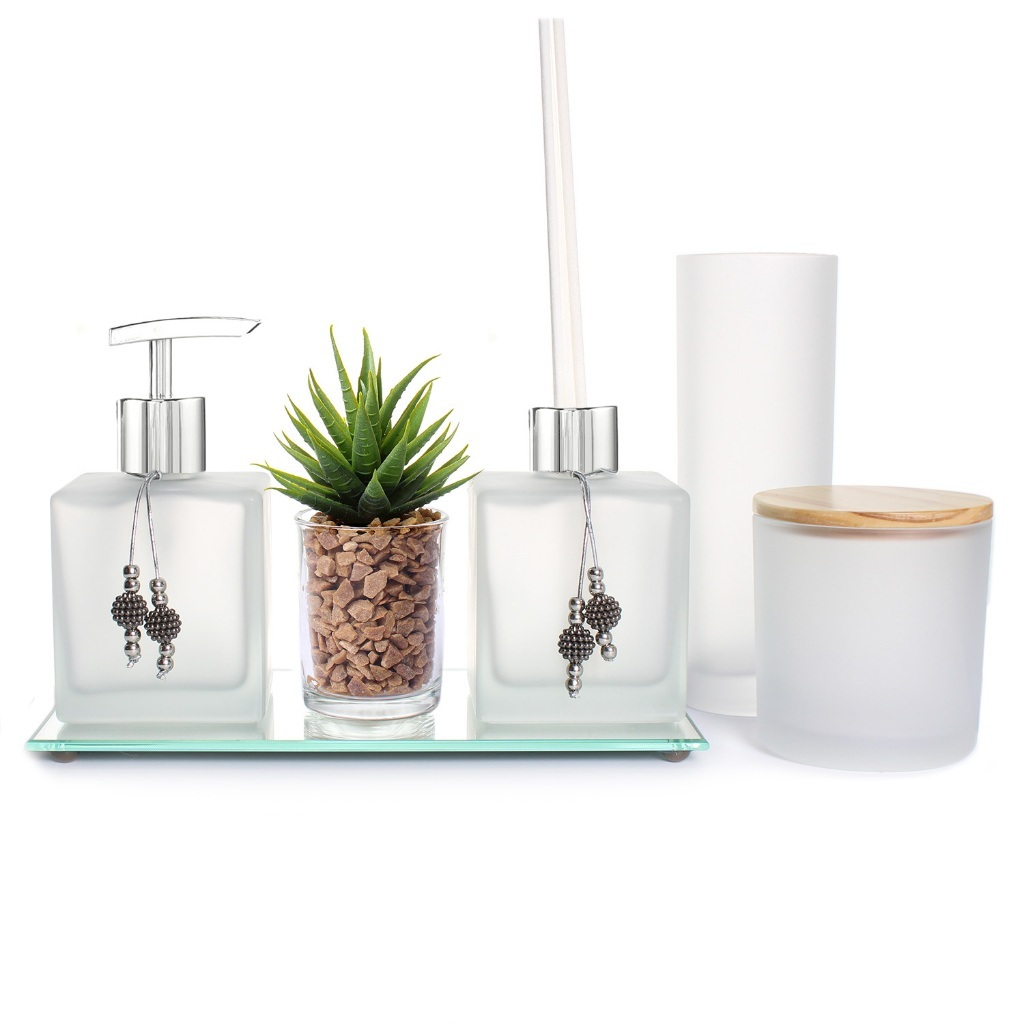 Kit banheiro decoração Lavabo Aromatizador De Ambiente com Bandeja
