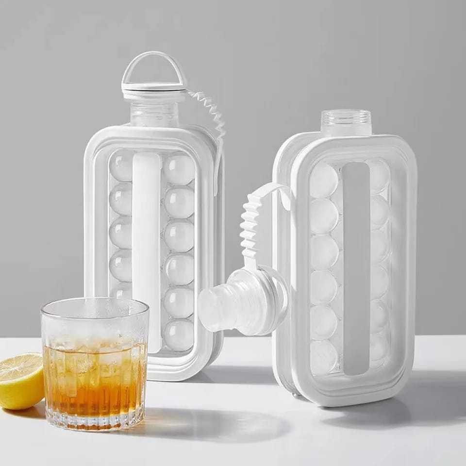 Forma De Gelo Garrafa Água Molde Cubos Silicone Portátil