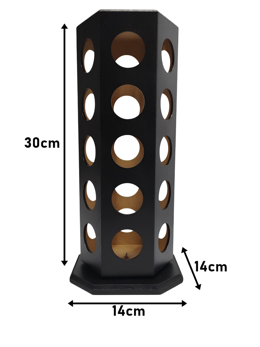 Torre Organizador Giratório p/30 Cápsulas Café Três 3 Corações