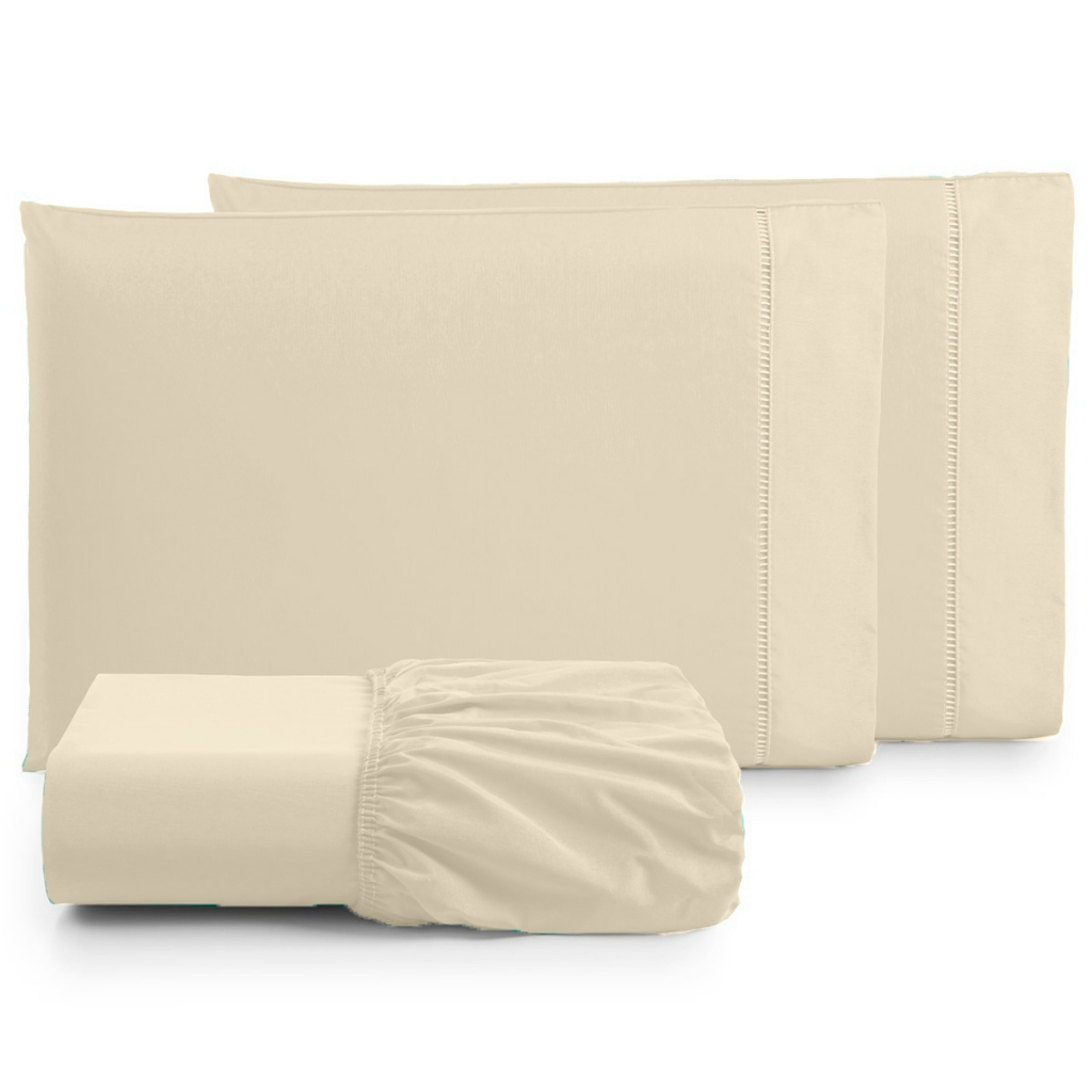 Lençol Casal Percal 180 Fios 100% Algodão com Bordado Elegante – Conforto, Durabilidade e Sofisticação