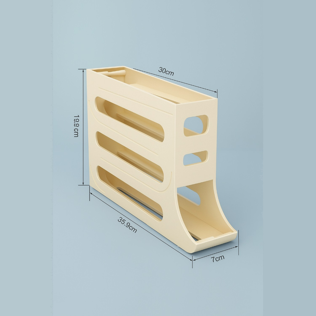 Porta Ovos 2 ou 4 andares Gaveteiro organizador de geladeira branco