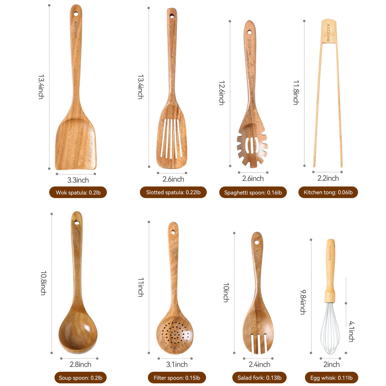 MAXCOOK 8pcs Conjunto De Utensílios De Cozinha Acessórios