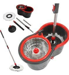 Mop Giratório Com Cesto Em Inox