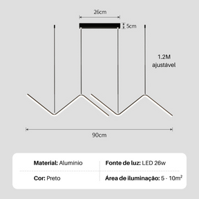 luminaria led modelo minimalista veneto