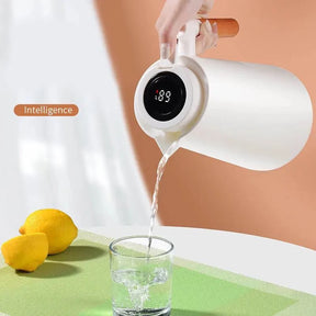 Garrafa Termica com Terrmometro Digital Nordic com Cabo de Madeira