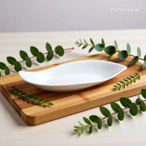 Kit 2 Travessas Pratos Folha 50 Cm