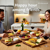 Jogo de 4 Peças Inoxidável de cortar  queijos  de Bambu