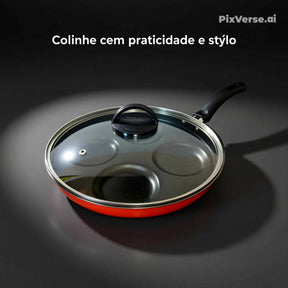 Frigideira 4 em 1 Multiuso com Tampa de Vidro