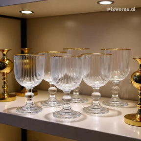 Jogo de Taças de Vidro Cameratta 365ml – 6 Peças de Elegância e Sofisticação