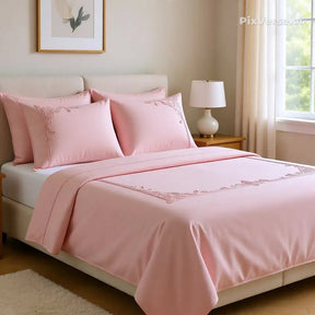 Lençol Casal Percal 180 Fios 100% Algodão com Bordado Elegante – Conforto, Durabilidade e Sofisticação