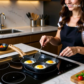 Frigideira Antiaderente 4 Partes Ovo Hambúrguer