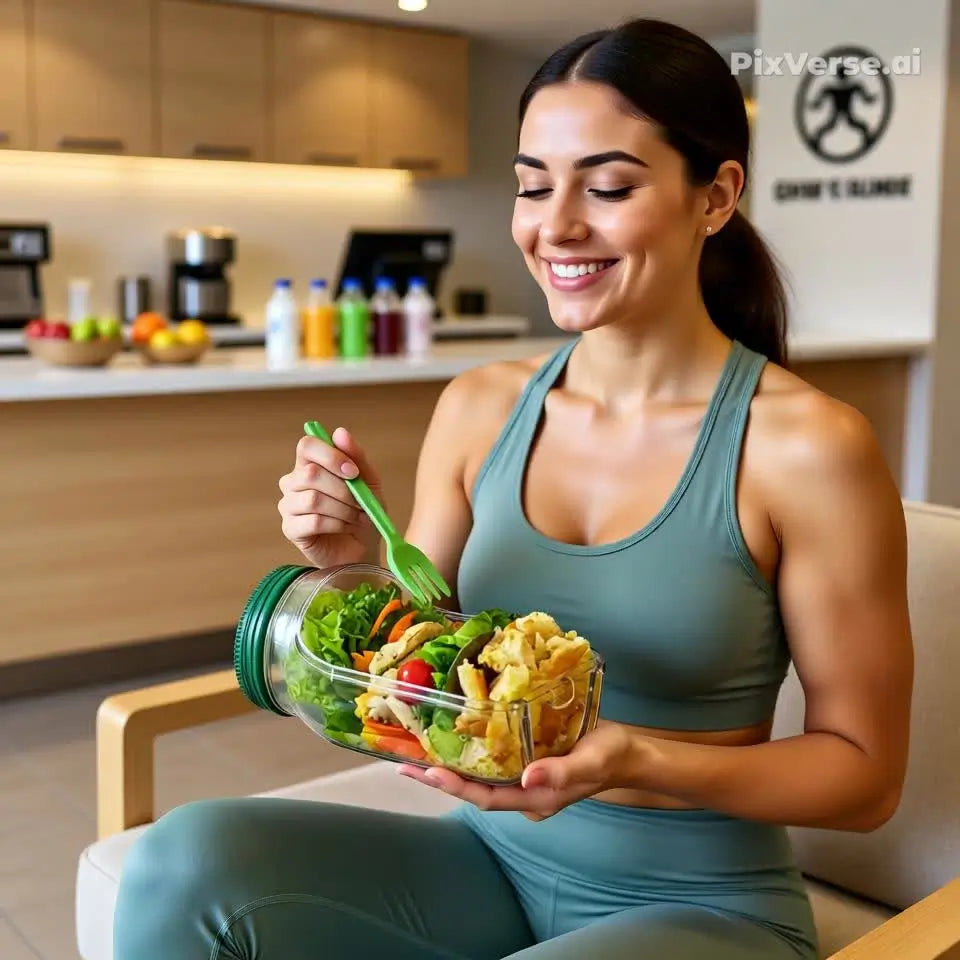 Saladeira Portátil Hérmetica  Multifuncional – Compartimentos para Molho, Vedação Antivazamento, Livre de BPA