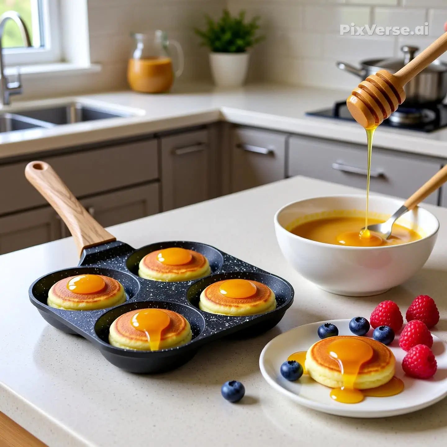 Frigideira Antiaderente 4 Partes Ovo Hambúrguer