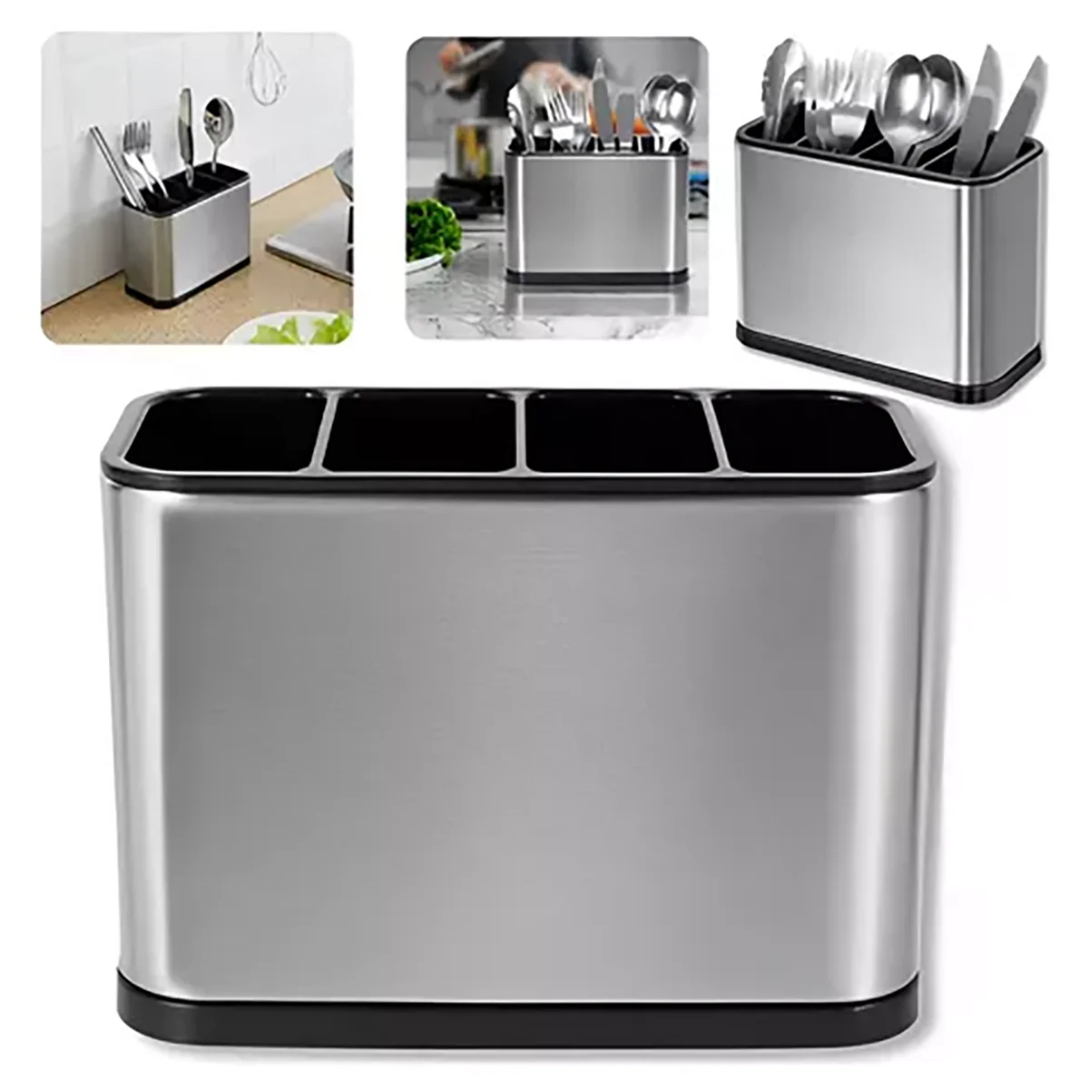 Porta Talheres Escorredor 4 Divisorias