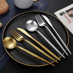 kit Conjunto de talheres de aço inoxidavél