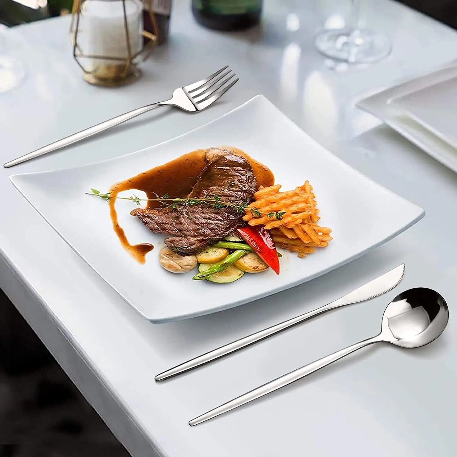 kit Conjunto de talheres de aço inoxidavél