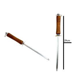 Kit Churrasco Inox Faca/garfo/pegador/espatula/amolador/chaira churrasqueiro facas