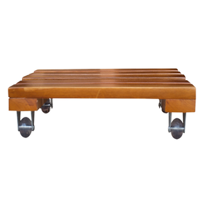 Suporte Para Vaso De Planta Peroba Com Rodinhas De Silicone 30x30