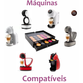 Porta capsulas e maquina gaveta decorativa para cafeteira Dolce Gusto