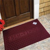 Kit 2 un Tapete Bem Vindo Capacho Para Porta Entrada Emborrachado Vinil Emborrachado Antiderrapante