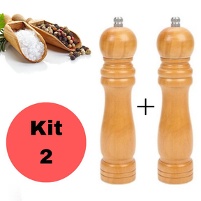Moedores De Sal Pimenta Especiarias Em Madeira Premium Decoração da cozinha