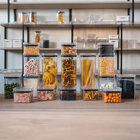 Potes Herméticos quadrados  em Acrílico  Cristal