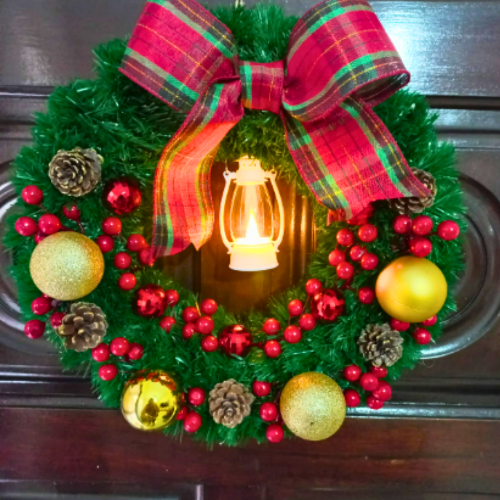 Guirlanda de Natal Luxo Reforçada Decoração Natalina Enfeite de Natal Enfeite de Porta