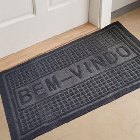 Kit 2 un Tapete Bem Vindo Capacho Para Porta Entrada Emborrachado Vinil Emborrachado Antiderrapante
