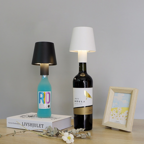 Lampada LED De Vinho Whisky Abajur de Garrafa Touch Decoração