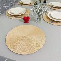 Kit 4 ou 6 Jogo Americano Souplast Redondo Jantar Mesa Posta Cozinha 38cm