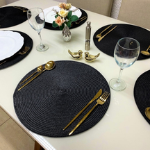 Kit 4 ou 6 Jogo Americano Souplast Redondo Jantar Mesa Posta Cozinha 38cm