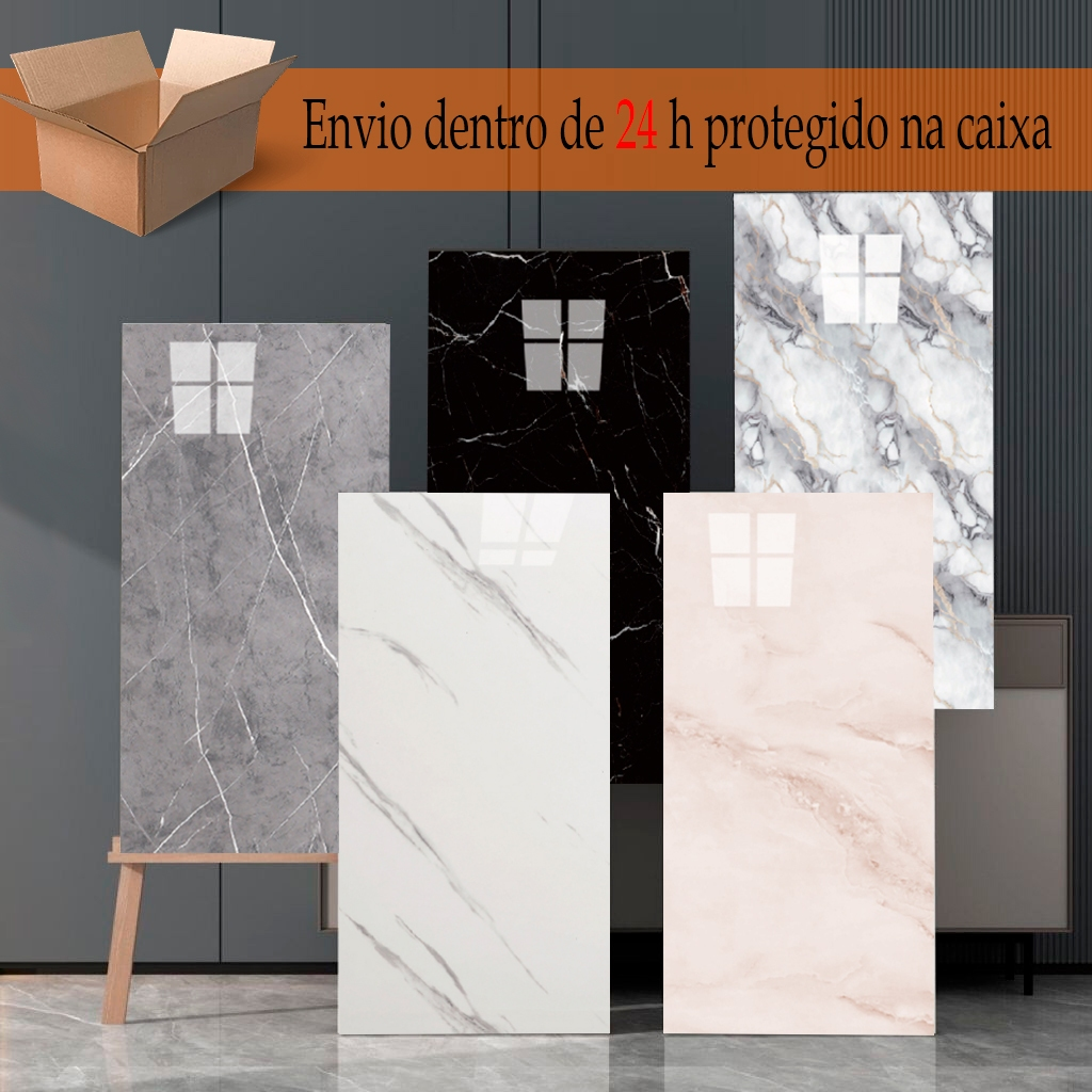 Kit 5-20 Adesivo Mármore 60x30 Lavável [Parede][Proteção Extra]