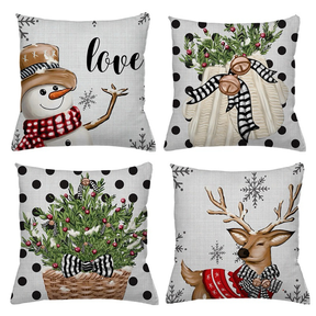 KIT 4 CAPAS DE ALMOFADAS DECORATIVAS NATAL