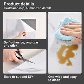 Adesivos de cozinha Resistente a Agua/Óleo/Fogo/Alta Temperatura - Usável em fogão/armário/porta Inovação com Filme